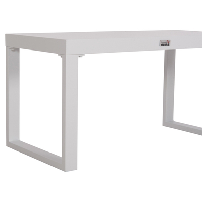 Tavolinë anësore oborri Homemania Lounger Sentry HM6275.01, alumin, 87x43.5x45 cm, e bardhë