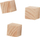 Magnetë për whiteboard Cube Wood, kuba 15x15x15 mm, set me 3 copë, ngjyrë druri