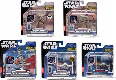 Lodër figurë Star Wars Micro Galaxy Squadron AT-ST, 3\", me figurë piloti, gri