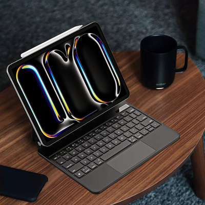 Mbulesë me tastierë Bluetooth Duxducis për iPad Pro 11" 5th Gen 2024, magnetike, e zezë