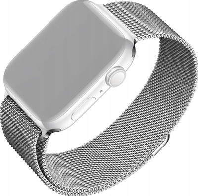 Rrip metalik FIXED Mesh Strap për Apple Watch, 42/44/45mm, argjend