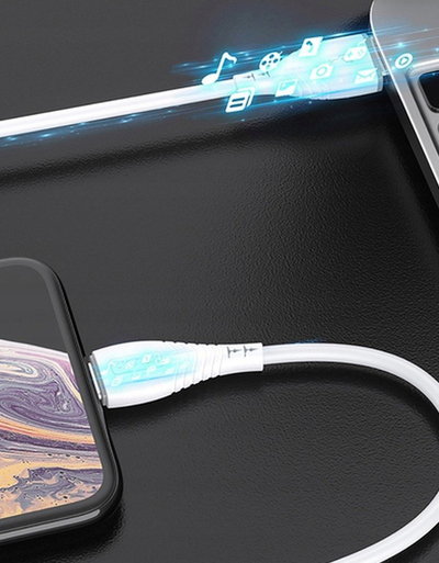 Kabllo USB C në USB C T Phox, 1.2 m, 3A Power Delivery, e bardhë