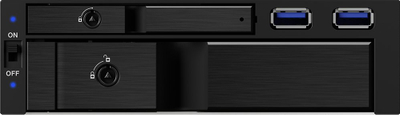 Kornizë disku ICY BOX IB-174SSK-U, bay 5.25", për hard 3.5" dhe 2.5", e zezë