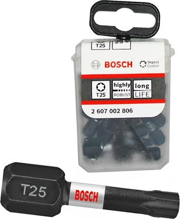 Kofshë Bosch 1/4- T25- 25mm TORX Impact, 25 copë