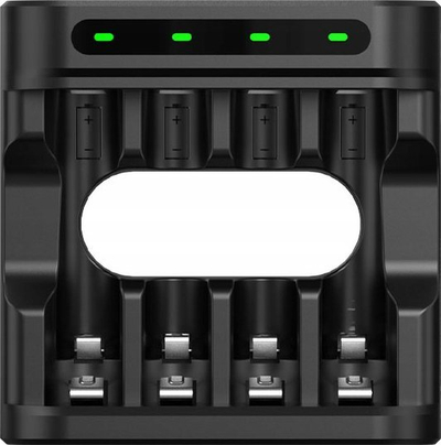 Karikues baterish XTAR L4, 4 slote, AAA AA, USB, i zi