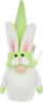 Figurë dekorative Saska Green Gnome Bunny, 20cm, për pranverë, jeshile me të bardhë