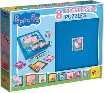 Puzzle progresiv për kalamaj Lisciani Progressive Puzzle 8 Peppa Pig