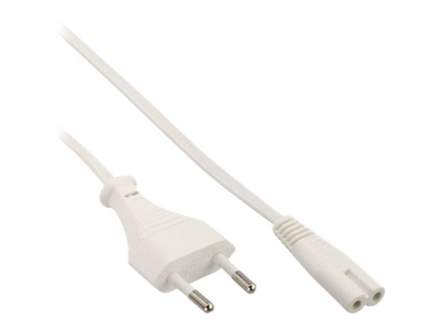 Kabllo rryme InLine 16601W, Euro në IEC C7, 1 m, e bardhë