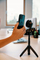 Tripod i vogël me selfie stick Fidlock VACUUM Mini Tripod Base, krah teleskopik, i zi