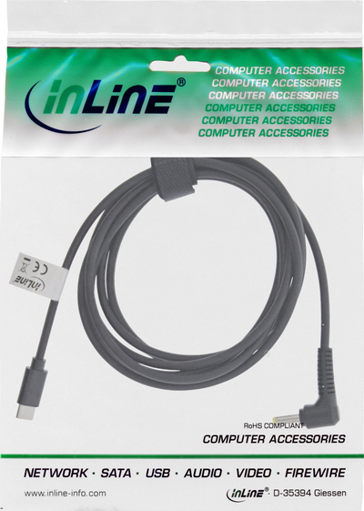 Kabllo karikimi InLine USB Type C për BenQ / ASUS, 65W PD, 2m, e zezë