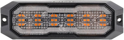 Dritë paralajmëruese Amio 04860, LED, 24W 12V 24V, portokalli