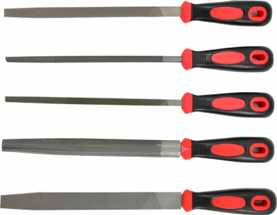 Set lima metalike Pro Metal, 5 copë, çelik karboni, doreza që s’rrëshqasin