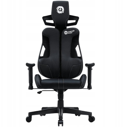 Karrige gaming Canyon Morphos ABCH01, deri 150kg, lëkurë PU, e zezë