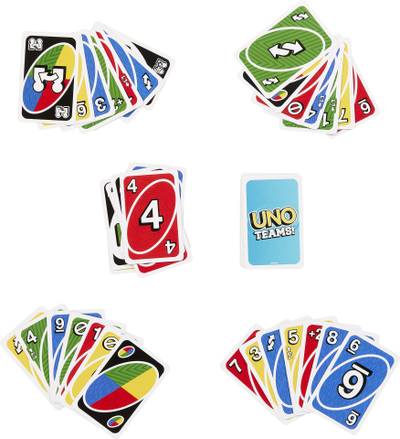 Loja me letra Mattel Uno Teams, lojë me ekipe, shumëngjyrëshe