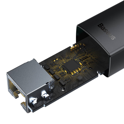 Adapter USB C në RJ45 Baseus WKQX000201, 100 Mbps, i zi