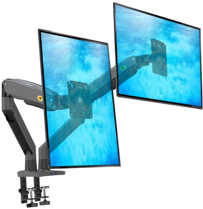 Krah i dyfishtë për monitor G75, 22\"-32\", mekanizëm gas spring, i zi