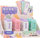 Set gomë dhe mprehëse Bandai Correction Tools, 12 copë, pastel