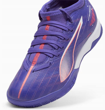 Këpucë futbolli për sallë Puma Ultra 5 Match IT+ Mid Jr, kalamaj, vjollcë