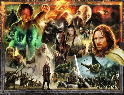 Puzzle Jigsaw The Lord of the Rings The Return of the King, 2000 copa, shumëngjyrësh