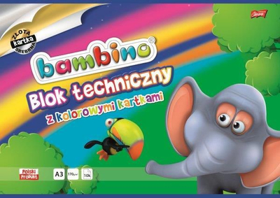 Технички блок St. Majewski Bambino A3, 10 обоени листови, златна и сребрена