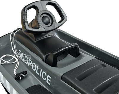 Slitë dëbore Hamax Sno Police, me timon, 110 cm, gri me të zezë