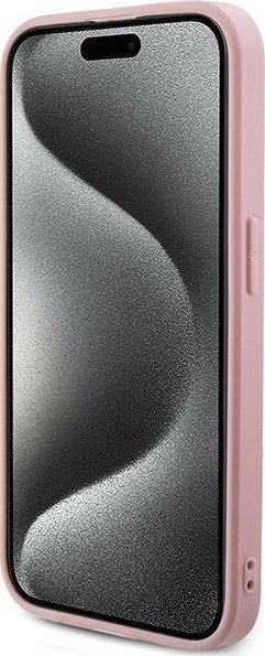 Mbulesë telefoni Guess Saffiano Iridescent Script, për iPhone 14 Pro, 6.1", rozë