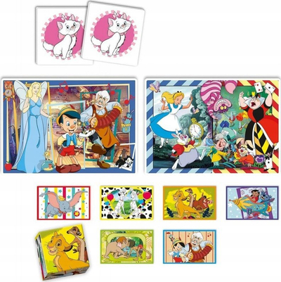 Set lojrash edukative Clementoni Edukit Disney, puzzle edhe memo, për kalamaj 3+