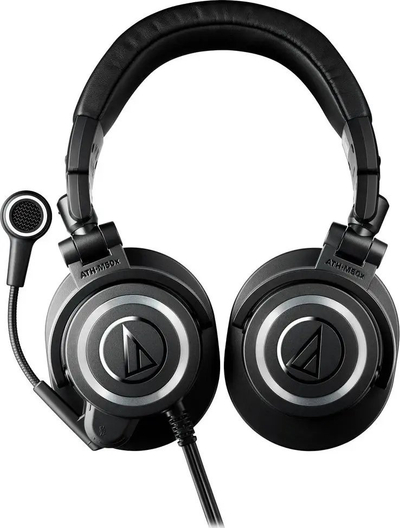 Kufje streaming Audio Technica ATH-M50XSTS, mikrofon kondensor, me kabllo, të zeza