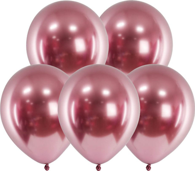 Balona latex Party Deco Glossy, 30 cm, 50 copë, rozë gold