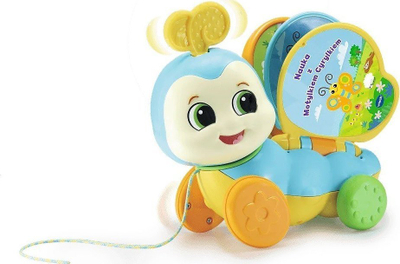 Lodër interaktive VTech Flutura Motylek Cyrylek, me litar për ta tërhequr, me libër edukativ, shumëngjyrëshe