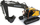 Lodër eskavator Jamara Volvo EC160E me telekomandë 2.4GHz, shkallë 1:16, i verdhë