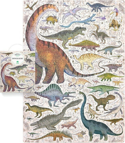 Puzzle CzuCzu Puzzlove Dinozaurë, 500 copa, edukativ, shumëngjyrësh