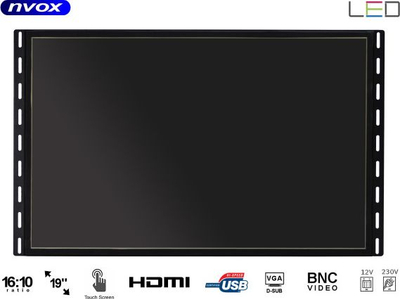 Monitor industrial me prekje NVOX OP1900VHT, 19", LED, i zi