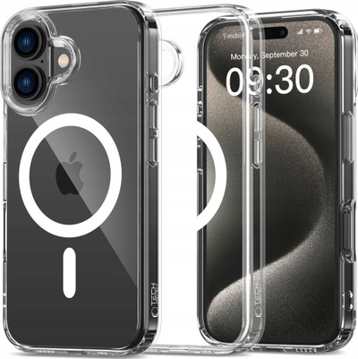 Футрола Tech-Protect Flexair Hybrid, MagSafe, за iPhone 16, проѕирна