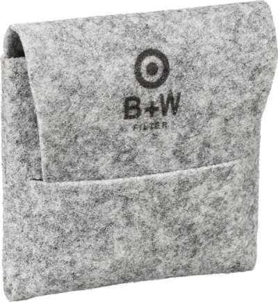 Etui filtri fotografik B+W Felt Pouch S, për 1 filtër deri 49mm, gri