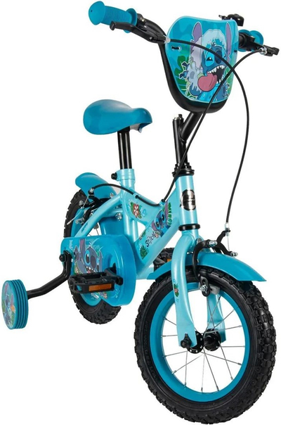 Bicikletë fëmijësh Huffy Stitch 12", me rrota ndihmëse, blu