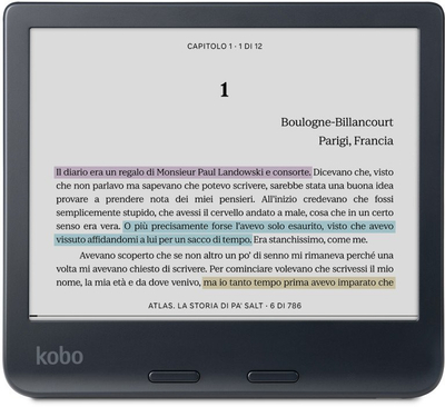 Lexues elektronik Kobo Libra Colour, bashkë me Stylus 2, ekran me ngjyra, i zi