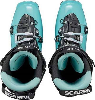 Çizme skitouring për goca Scarpa GEA 100, flex 100, nr 24.5, aqua me të zezë