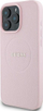 Kapak telefoni Guess PU Grained Classic Logo, MagSafe, për iPhone 16 Pro, rozë