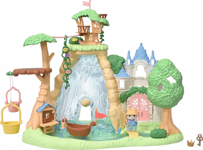 Set loje Sylvanian Families Secret Forest Falls, me ujëvarë dhe kështjellë, me ngjyra nga të gjitha