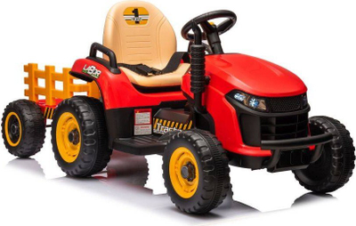 Traktor elektrik për lojë BBH-030, 88x51x35cm, me rimorkio, i kuq