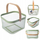 Shportë metalike me bambu ORION, 27 x 24.5 x 16.5 cm, jeshile