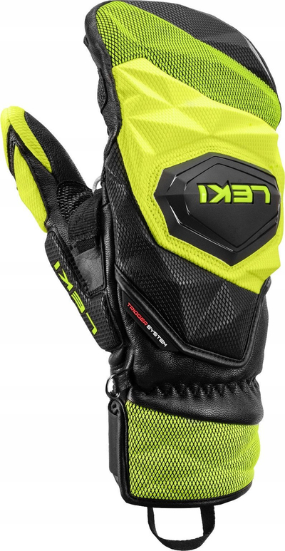 Doreza skish Leki WCR Venom SL 3D për slalom, neon e verdhë me të zezë, masa 9