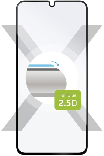 Xham mbrojtës FIXED Full-Cover për Samsung Galaxy A34 5G, i zi