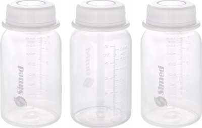 Shishe qumështi për foshnje, 140ml, me shkallë matëse, transparente