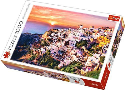 Puzzle Trefl Sunset over Santorini, 1000 copë, 68x48 cm, shumëngjyrësh