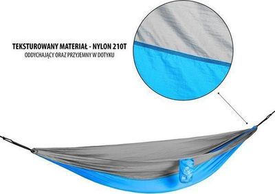 Luhatëse Nils Camp Hammock, 290x140cm, e kaltër