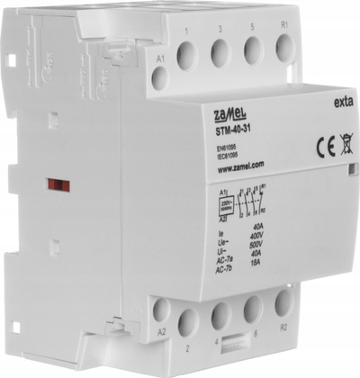 Kontaktor instalues Zamel STM-40-31, 4 pole, 230V AC