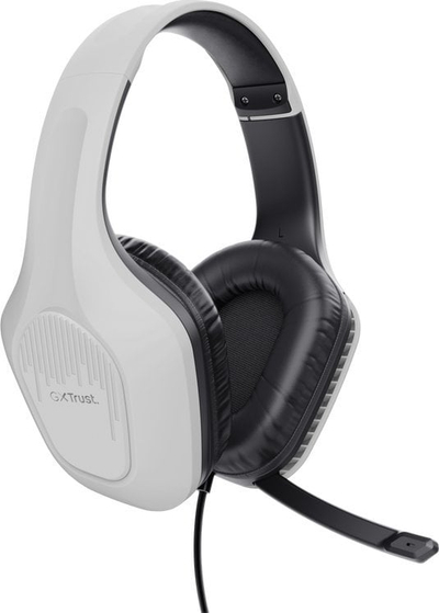 Kufje gaming Trust GXT 415X Zirox me kabllo, të bardha
