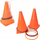 Set konesh stërvitore Askato Training Cones, plastikë, me unaza për hedhje, portokalli i ndezur
